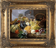 Картина "Фрукты с ананасом" 20*25см + багет №14