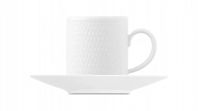 Чашка кофейная с блюдцем Wedgwood Джио 90 мл, фарфор, п/к